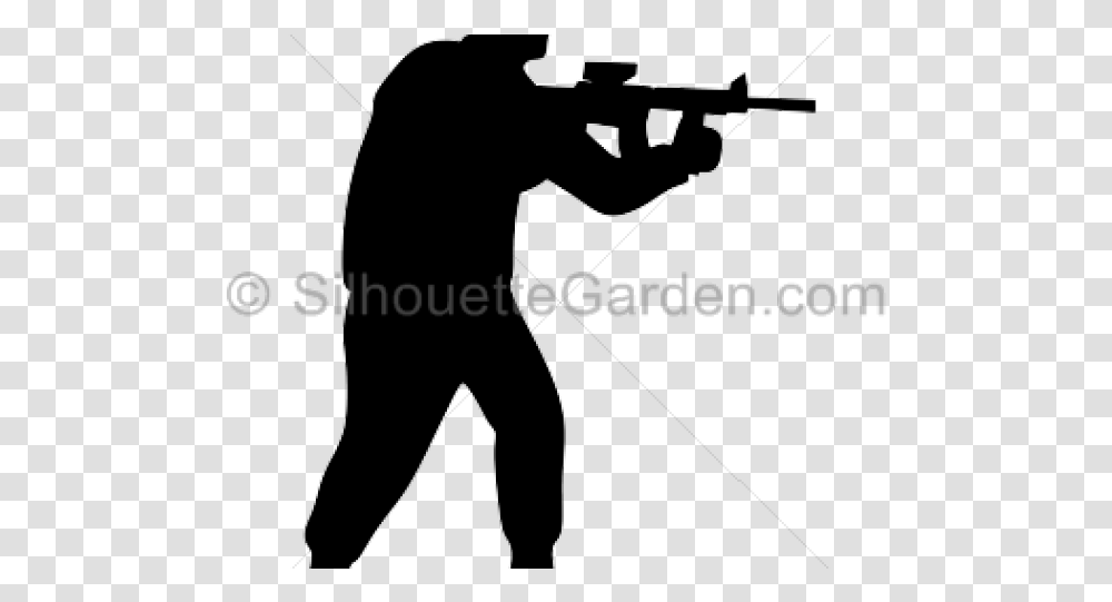 Shoot Rifle, Hand, Sport, Kneeling, Stencil Transparent Png