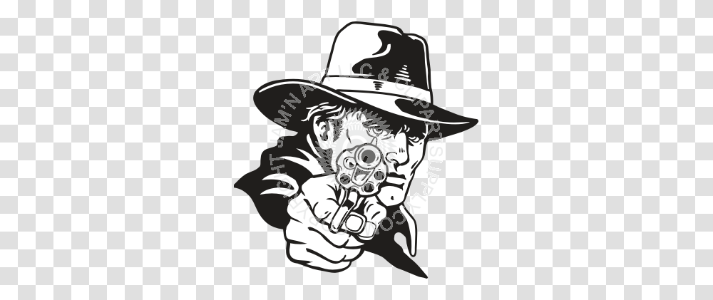 Shooter Clipart Cowboy Gun, Helmet, Hat, Person Transparent Png