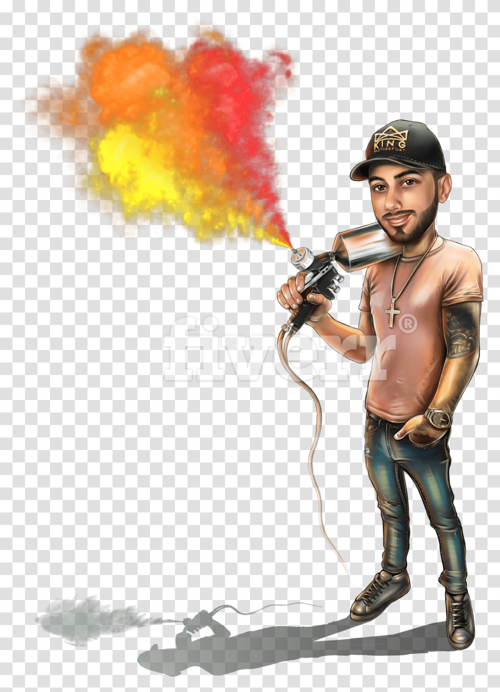 Shooting Drawing Cartoon Soldier, Person, Human, Fire, Flame Transparent Png