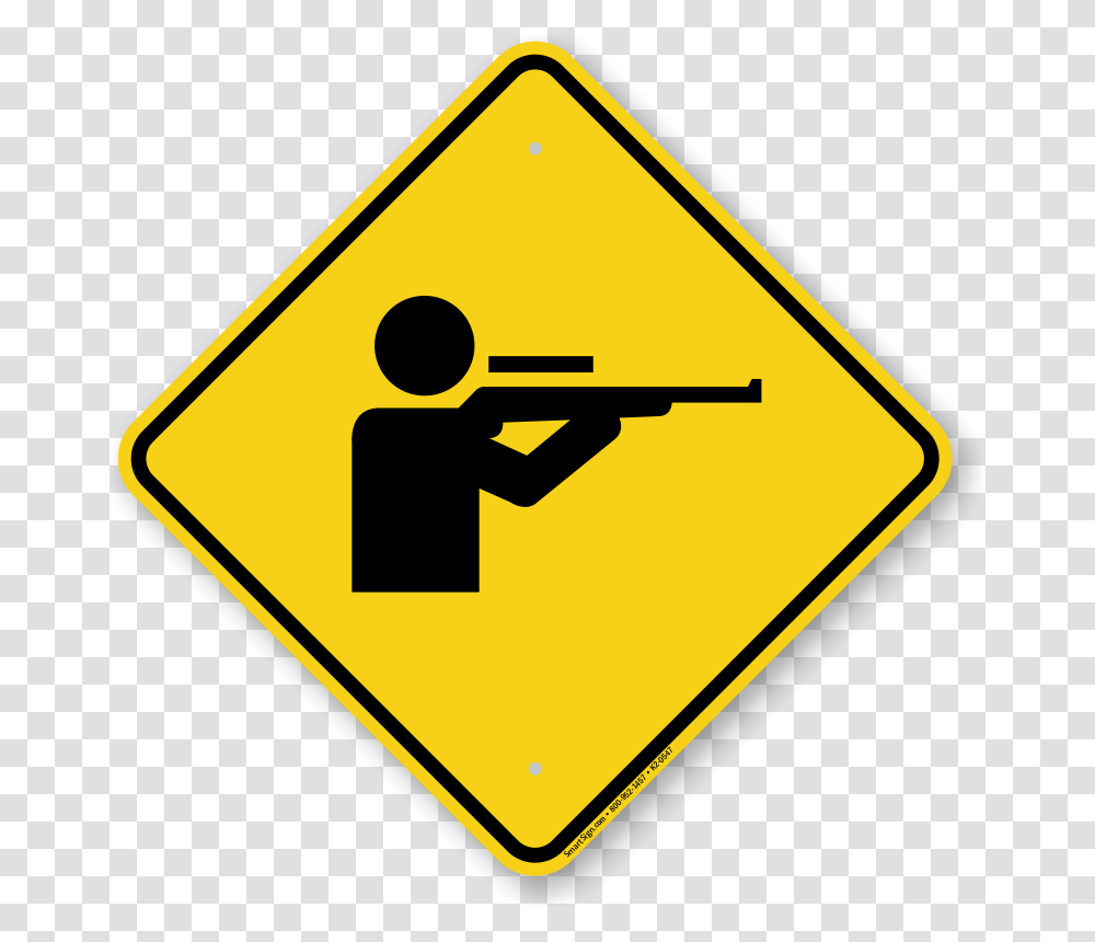 Shooting Range And Gun Signs, Road Sign Transparent Png