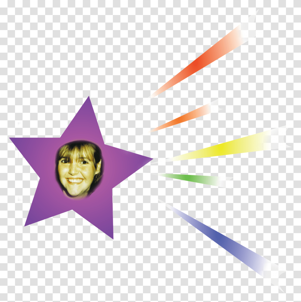 Shooting Star Clipart Rainbow Tatuajes De Estrellas, Person, Lighting Transparent Png