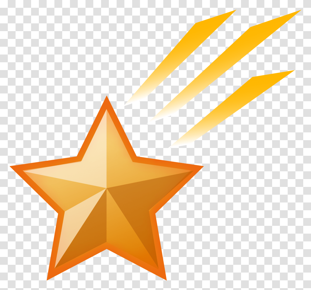 Shooting Star Clipart Shooting Star Emoji Full Size Shooting Stars Logo Background, Symbol, Star Symbol, Cross Transparent Png