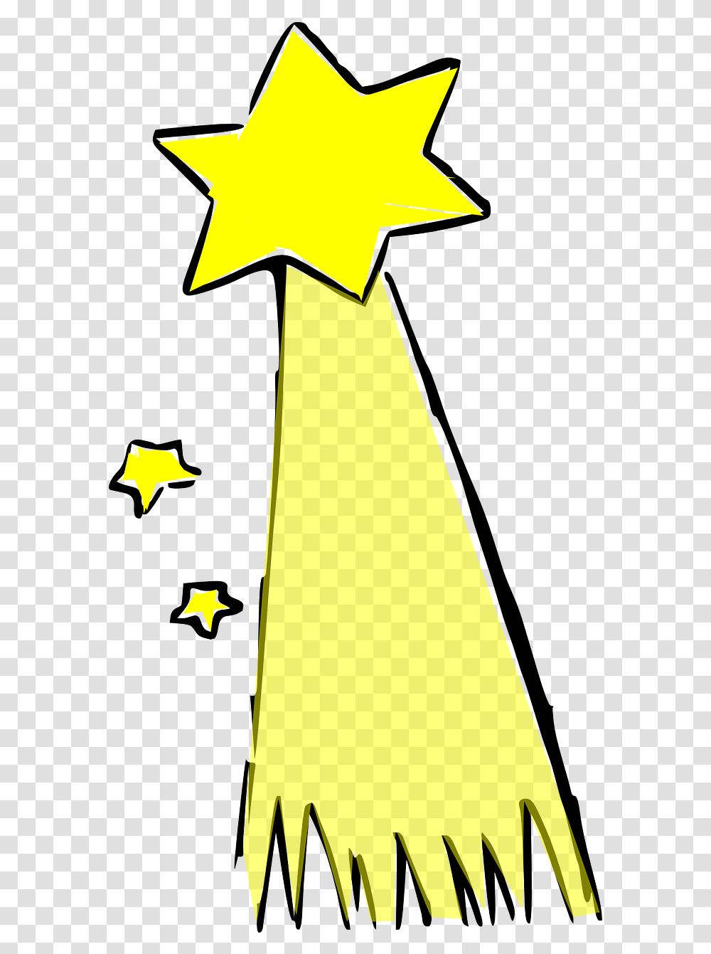 Shooting Star Comet Cartoon Drawing Shooting Star, Symbol, Cross, Star Symbol, Sign Transparent Png