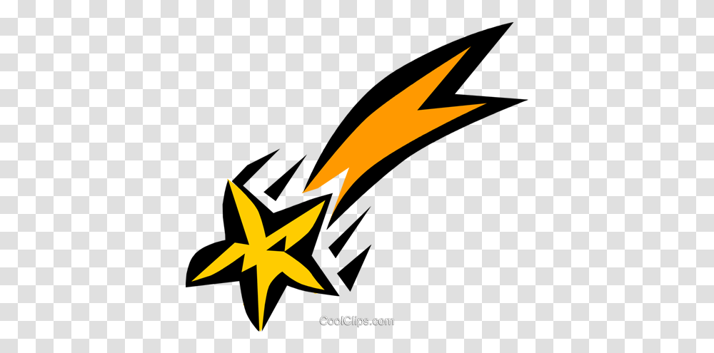 Shooting Star Royalty Free Vector Clip Art Illustration Shooting Star, Symbol, Star Symbol, Leaf, Plant Transparent Png
