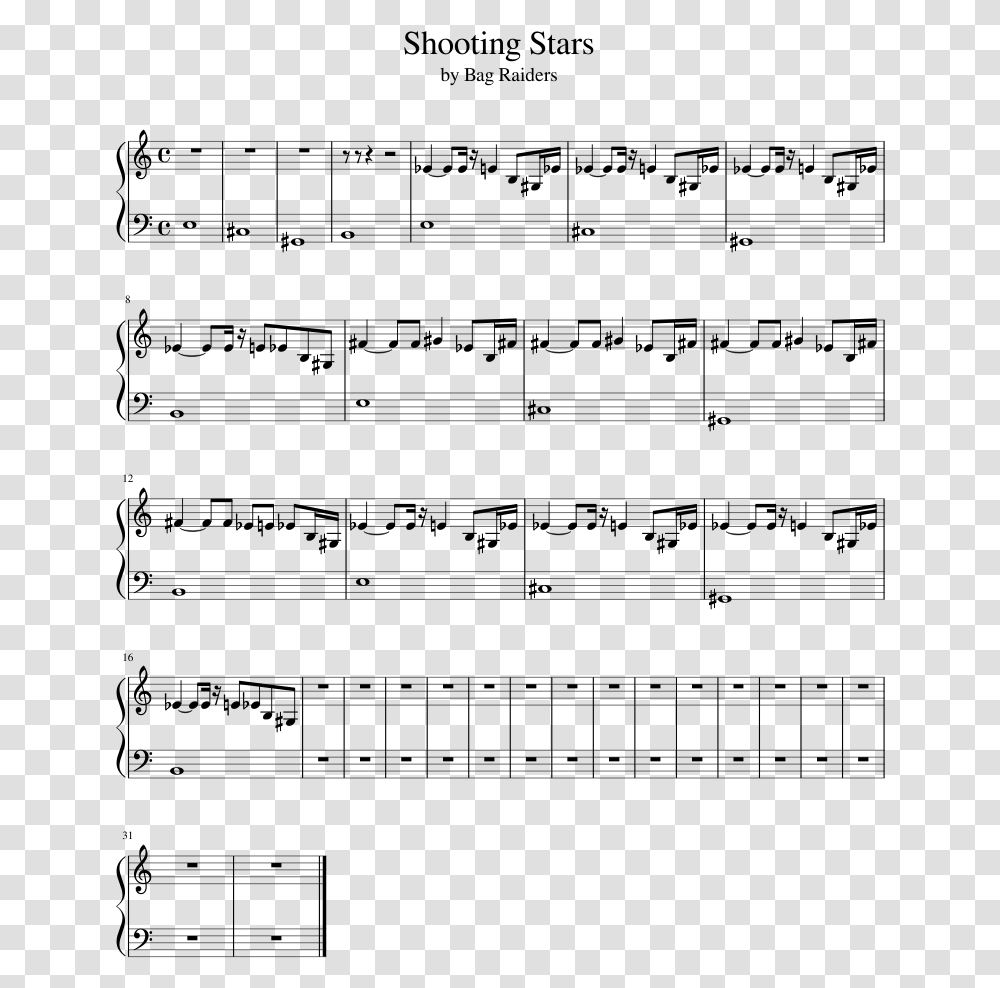 Shooting Star Shooting Stars Piano Sheet Music, Gray, World Of Warcraft Transparent Png