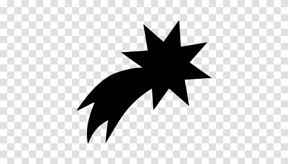 Shooting Star Silhouette, Leaf, Plant, Star Symbol Transparent Png