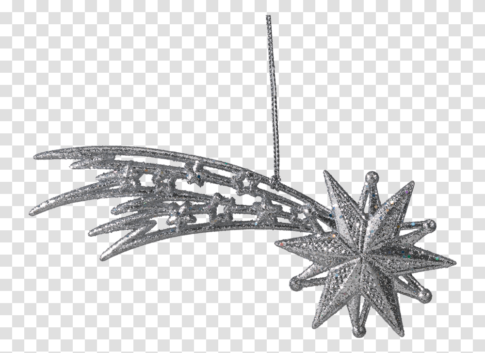 Shooting Star With Silver Glitter Dp Craft Circle Punch, Crystal, Accessories, Sword, Weapon Transparent Png