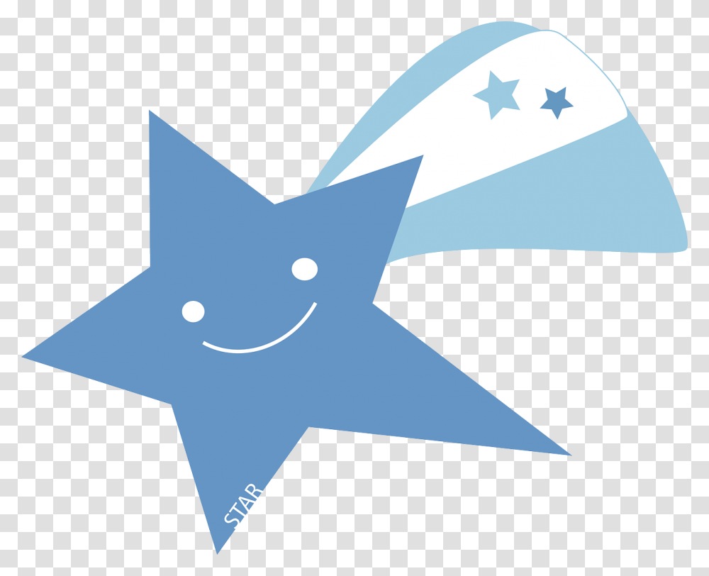 Shooting Stars Cartoon Blue, Star Symbol Transparent Png