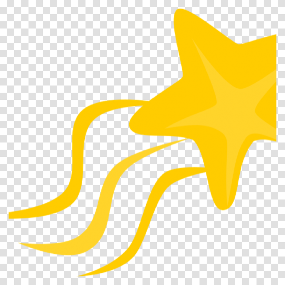 Shooting Stars Cartoon Free Clipart Download, Star Symbol, Banana, Fruit Transparent Png