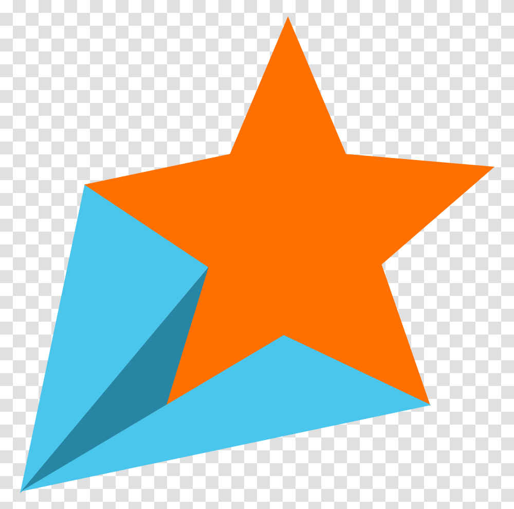 Shooting Stars Collections Blue And Orange Star, Symbol, Star Symbol, Cross Transparent Png