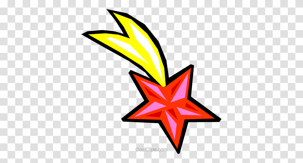 Shooting Stars Royalty Free Vector Clip Art Illustration, Star Symbol, Plant, Leaf Transparent Png