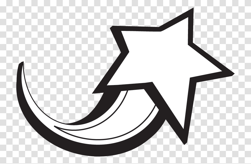 Shooting Stars Stickpng Shooting Star Clip Art, Symbol, Star Symbol Transparent Png