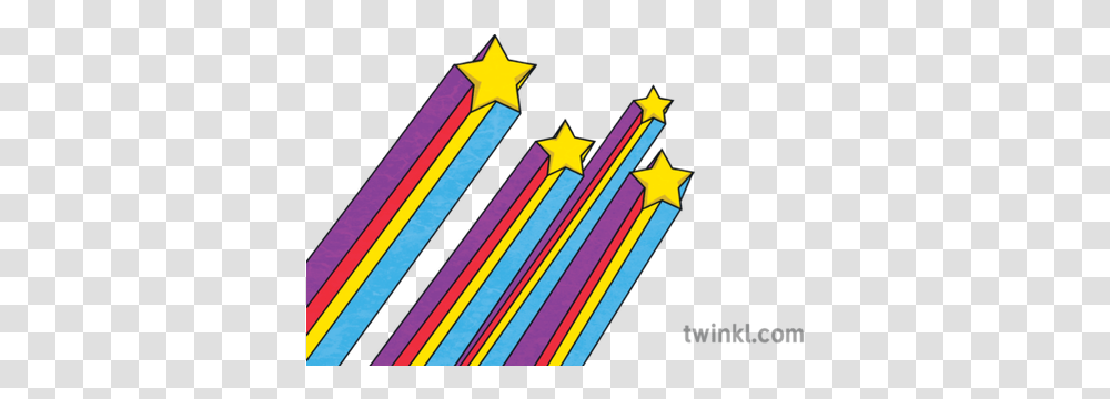 Shooting Stars With Rainbow Trails Graphic Design, Gold, Graphics, Art Transparent Png