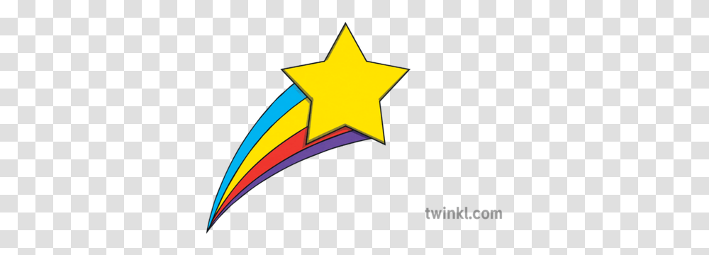 Shooting Stars With Rainbow Trails Variation 2 Decoration Shooting Star With Rainbow, Star Symbol Transparent Png