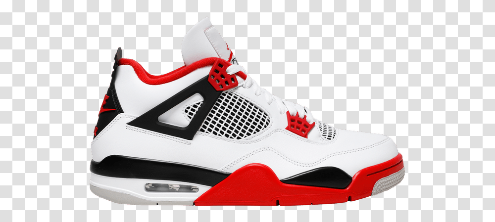 Shop All Sneakers Goat Air Jordan 4 Fire Red, Shoe, Footwear, Clothing, Apparel Transparent Png