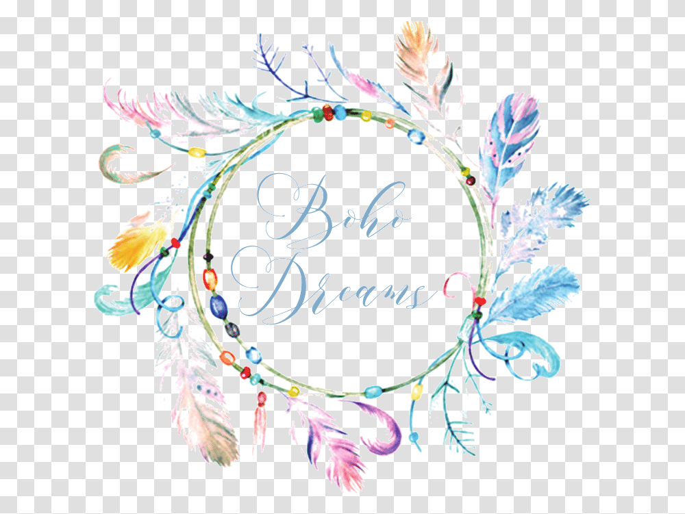 Shop Boho Dreams Watercolor Colorful Feathers, Graphics, Art, Text, Floral Design Transparent Png