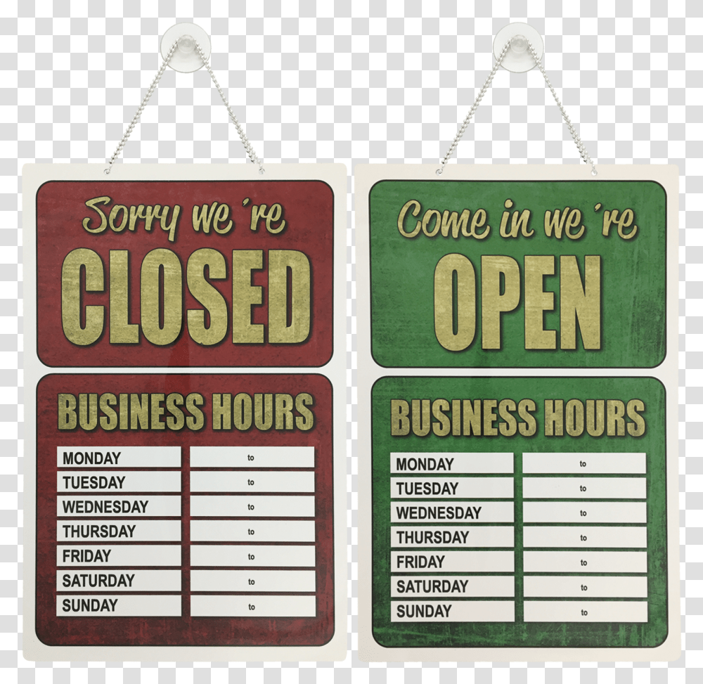 Shop Business Hours Open And Closed Window Hanging London Waterloo Station, Sign, Word Transparent Png
