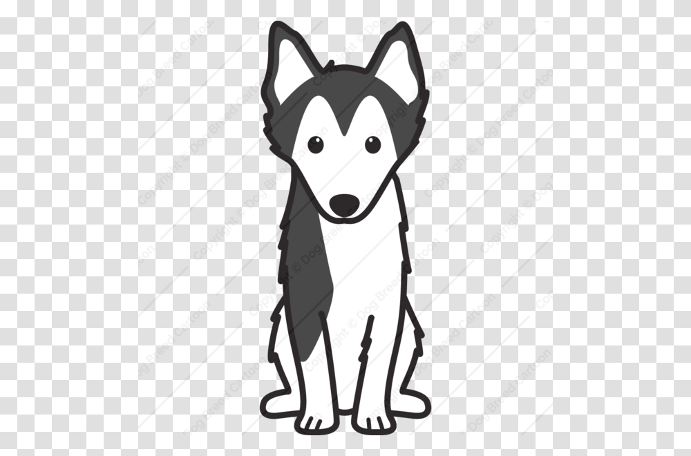 Shop Buy Dog Caricature Download Dog Breed Cartoon Design, Husky, Pet, Canine, Animal Transparent Png