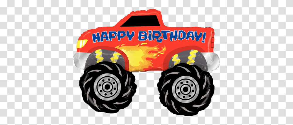 Shop Giant Monster Truck Happy Birthday Balloon, Tire, Wheel, Machine, Car Wheel Transparent Png
