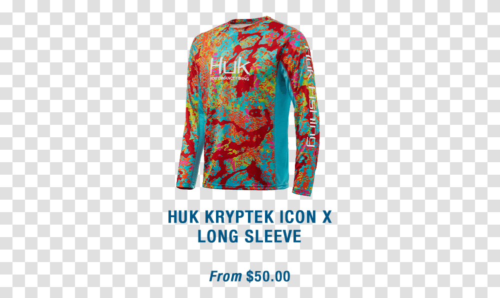 Shop Huk Icon X Kryptek Camo Long Sleeve, Clothing, Apparel, Sweatshirt, Sweater Transparent Png