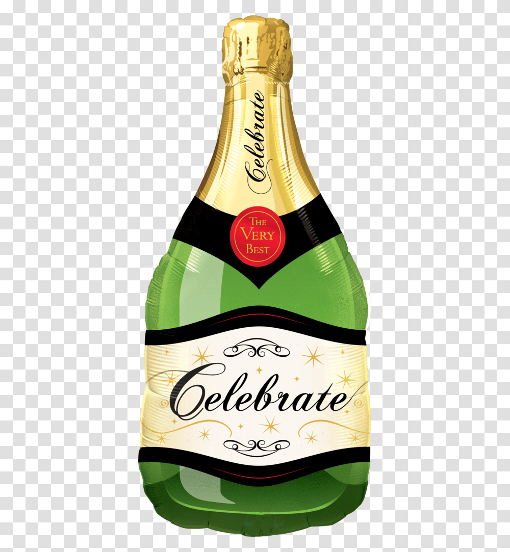 Shop Jumbo Champagne Bottle Celebrate Balloon, Alcohol, Beverage, Drink, Liquor Transparent Png