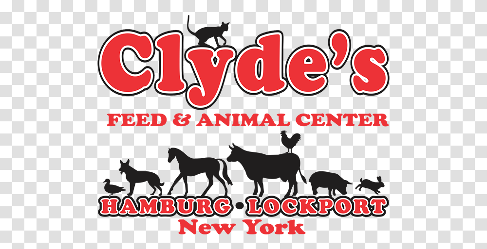 Shop Local Or Online Clydes Feed Logo, Label, Text, Alphabet, Horse Transparent Png
