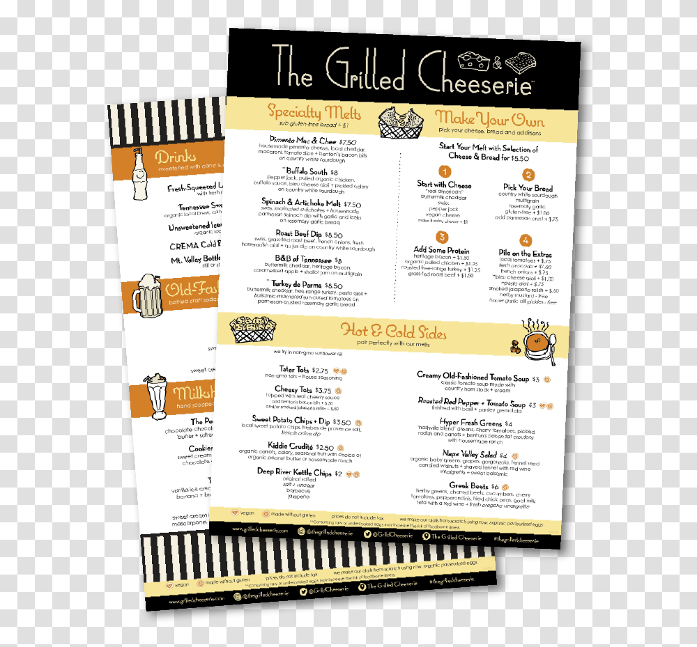 Shop Menu Grilled Cheeserie Prices, Advertisement, Poster, Flyer Transparent Png