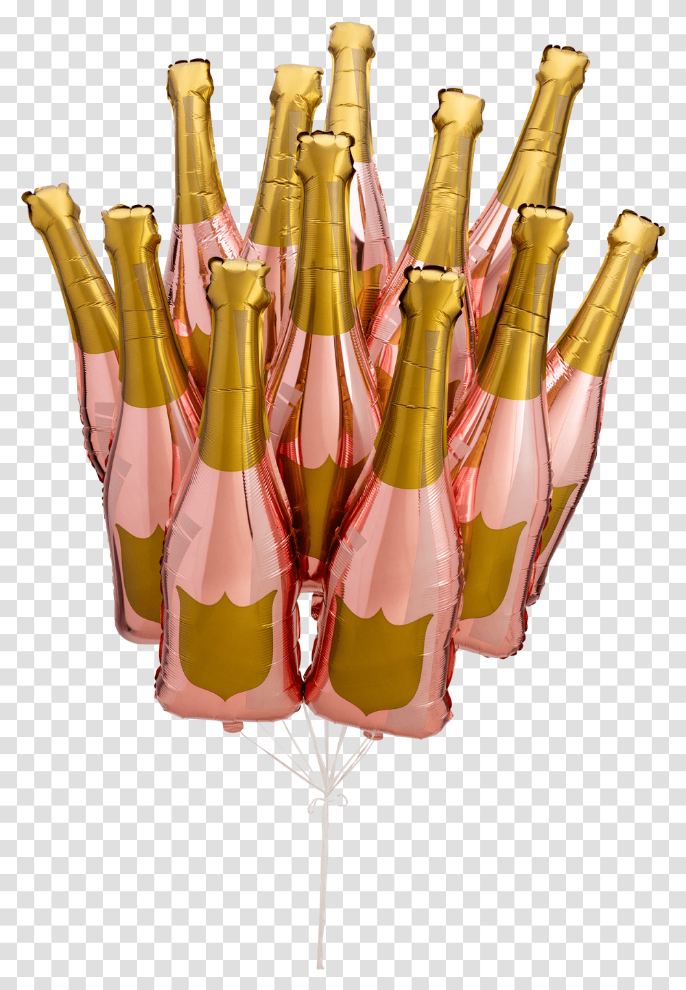 Shop Paper Confetti's Exclusive Customizable 36 Inch Rose Rose Gold Champagne Bottle, Wine, Alcohol, Beverage, Drink Transparent Png