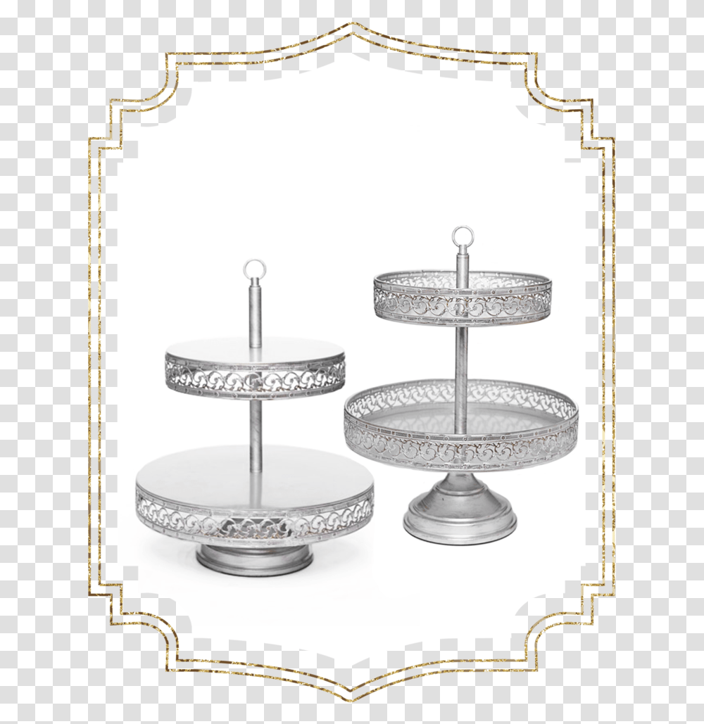 Shop Preview Antique Silver 2tier Dasiy Dessert Stand Cake, Water Transparent Png