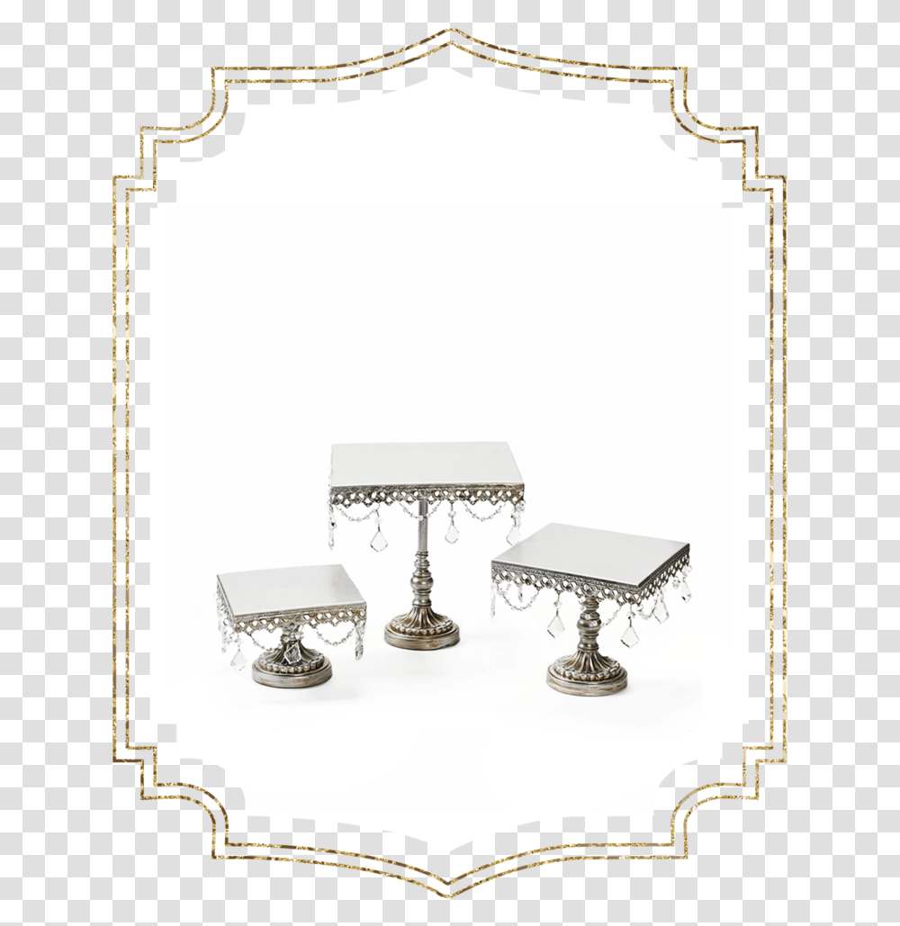Shop Preview Antique Silver Chandelier Square Cake Picture Frame, Table Lamp, Mirror, Lampshade Transparent Png