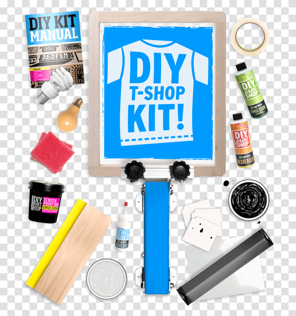 Shop Screen Printing Kit Diy Screen Printing Kit, Label, Can, Spray Can Transparent Png