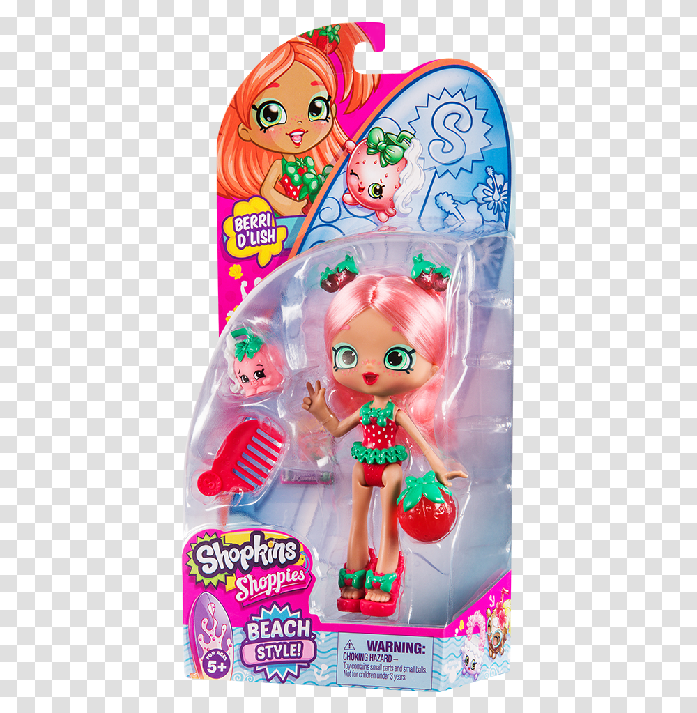 Shopkins Berri D Lish, Doll, Toy, Figurine, Barbie Transparent Png