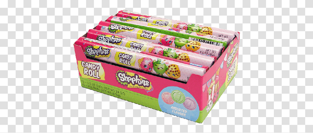 Shopkins Candy Roll 151 Candy Roll, Box, Gum, Plastic Wrap Transparent Png