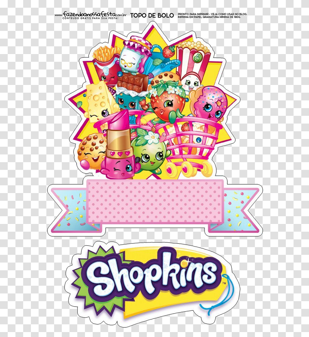 Shopkins Cart Clipart Free On Shopkins Logo, Birthday Cake, Food, Urban, Leisure Activities Transparent Png