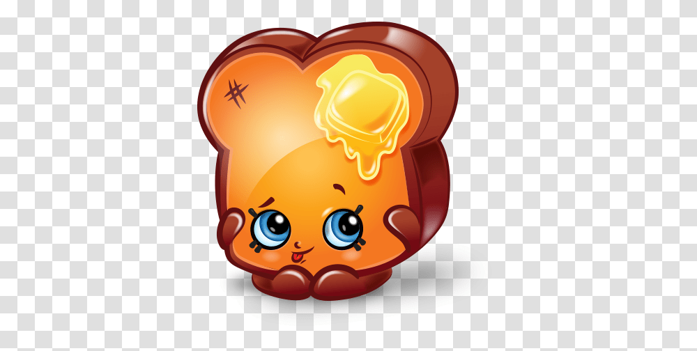 Shopkins Character Yellow, Food, Plant, Heart, Toast Transparent Png