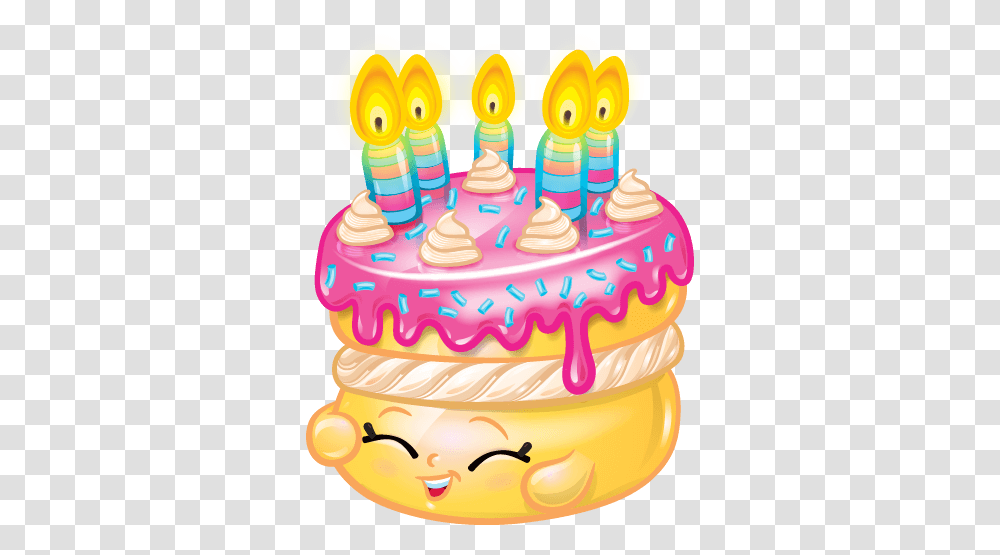 Shopkins Characters Season, Birthday Cake, Dessert, Food, Cream Transparent Png