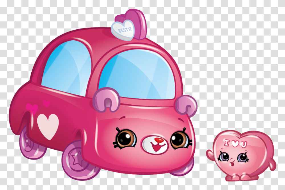 Shopkins Cutie Car Candy Heart, Toy, Transportation, Vehicle, Automobile Transparent Png