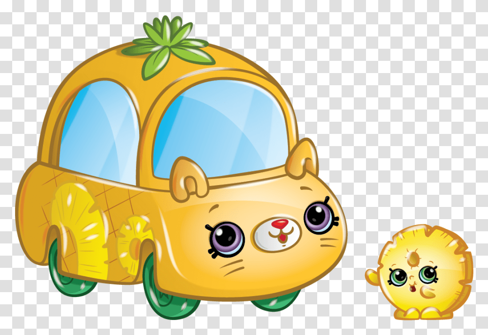 Shopkins Cutie Car Pineapple, Piggy Bank, Wheel, Machine, Toy Transparent Png