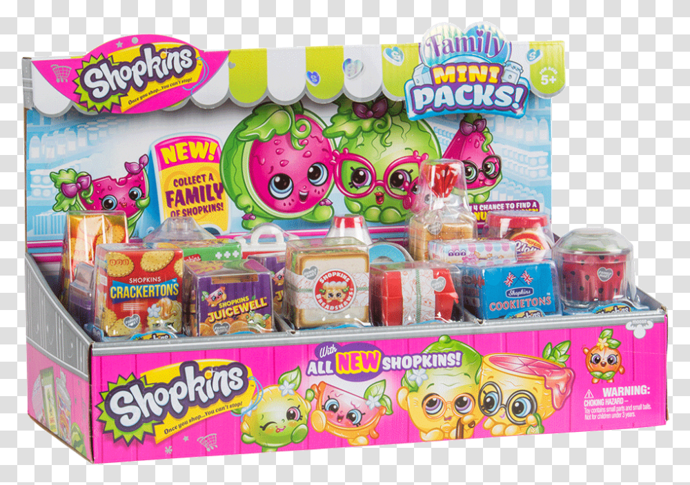 Shopkins Family Mini Packs, Food, Candy, Gum, Toy Transparent Png