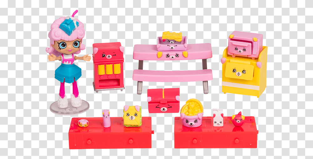 Shopkins Happy Places Season 3 Hungry Puppy Cafeteria Shopkins Happy Places Saeson, Toy, Furniture, Person, Human Transparent Png