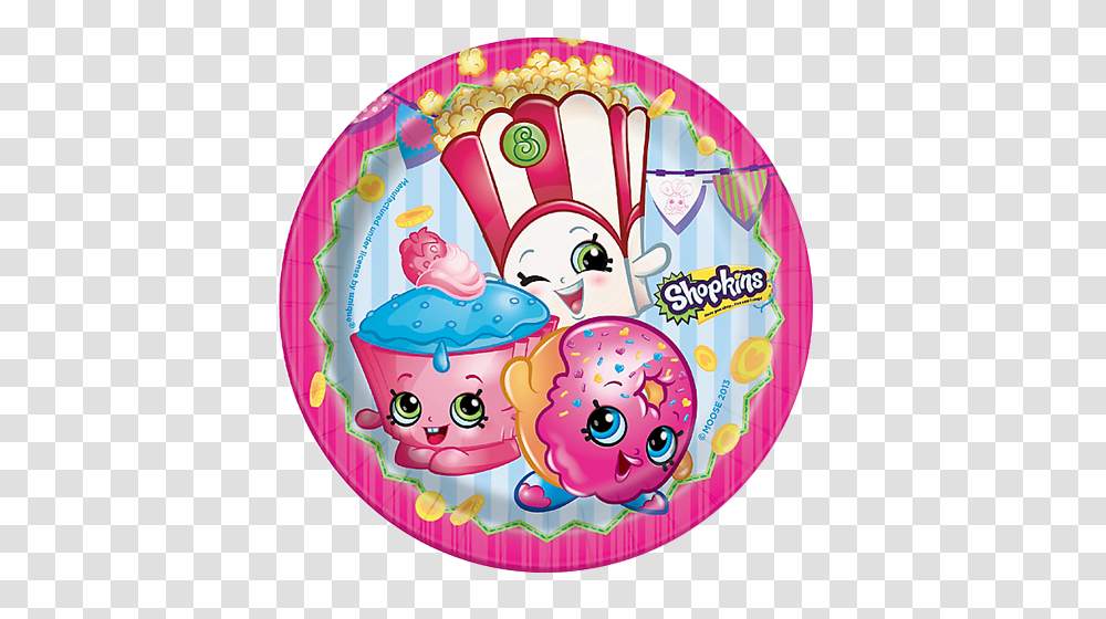 Shopkins Lunch Party Plates Just Party Just Party Supplies Nz, Birthday Cake, Dessert, Food, Sweets Transparent Png