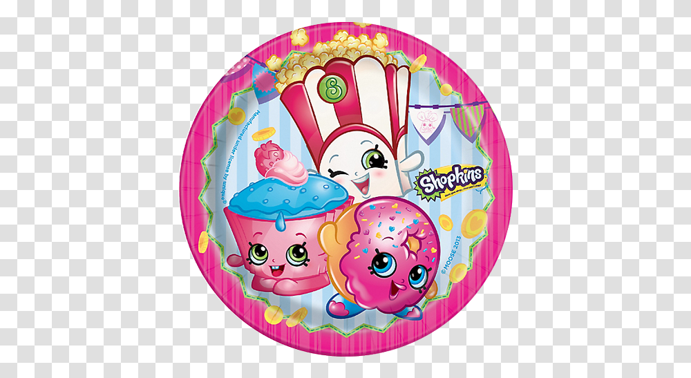 Shopkins Lunch Party Plates Shopkins Round, Birthday Cake, Dessert, Food, Meal Transparent Png