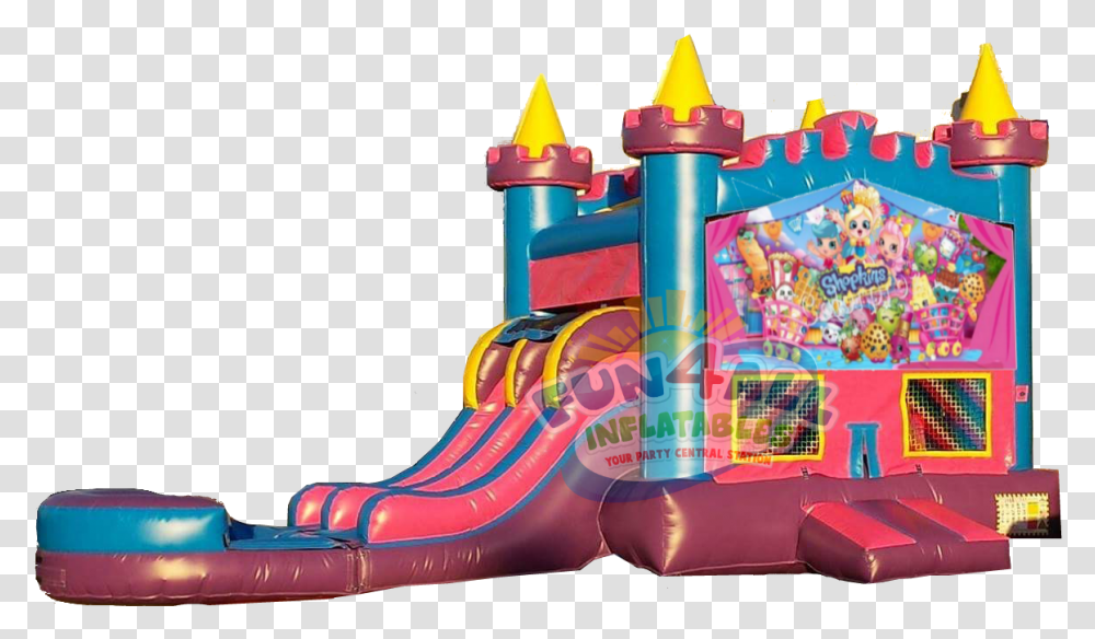 Shopkins Queens Water Slide Rental Water Slide, Inflatable, Toy, Indoor Play Area Transparent Png