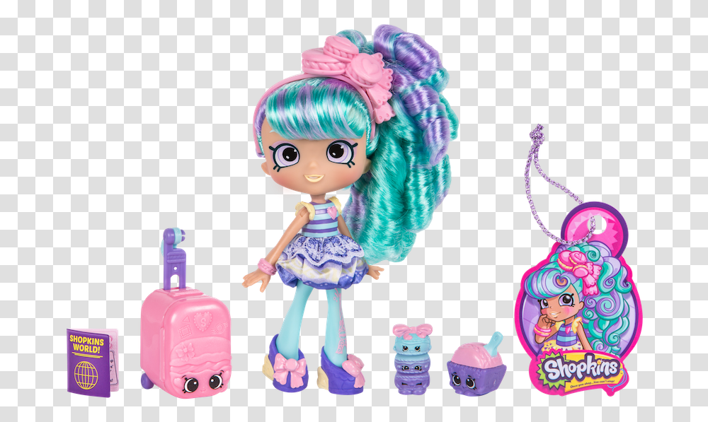 Shopkins Season 8 World Vacation Shopkins Shoppies Macy Macaron, Doll, Toy, Barbie, Figurine Transparent Png