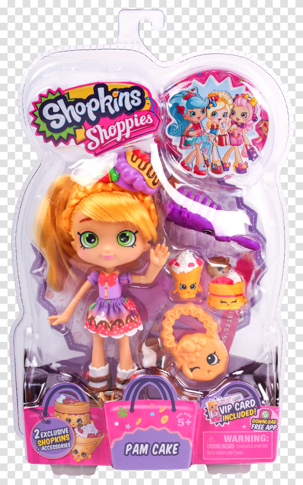 Shopkins Shoppies S2 W3 Dolls Pam Cake Transparent Png