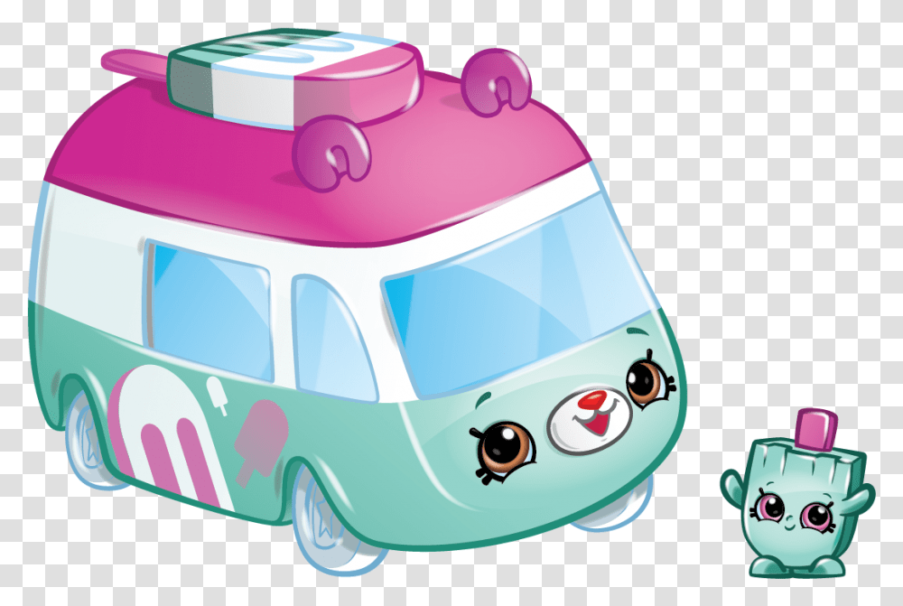 Shopkins Wiki Cutie Cars Zippy Popsicle, Van, Vehicle, Transportation, Caravan Transparent Png