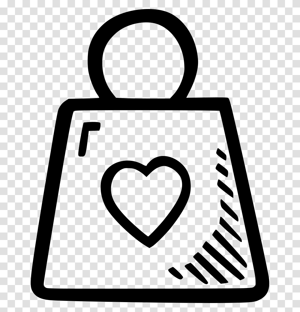 Shopping Bag Clipart Icon Heart, Cowbell, Gas Pump, Machine Transparent Png