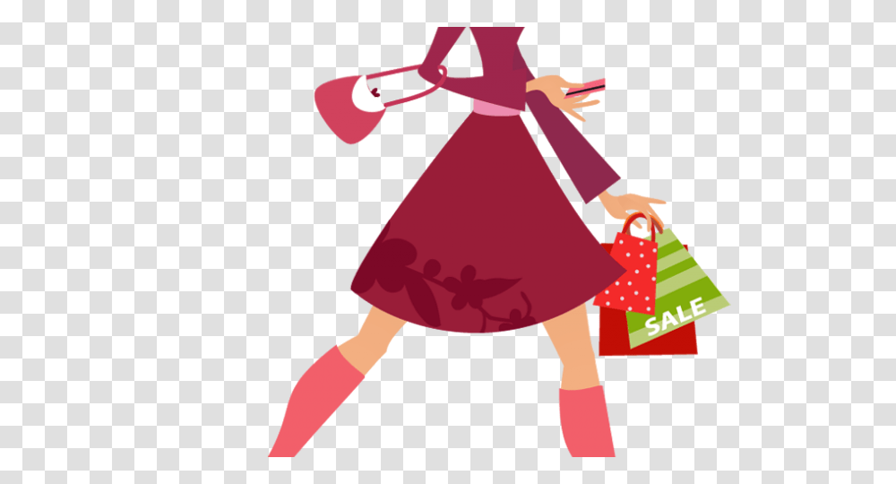 Shopping Bag Clipart, Person, Dress, Female Transparent Png