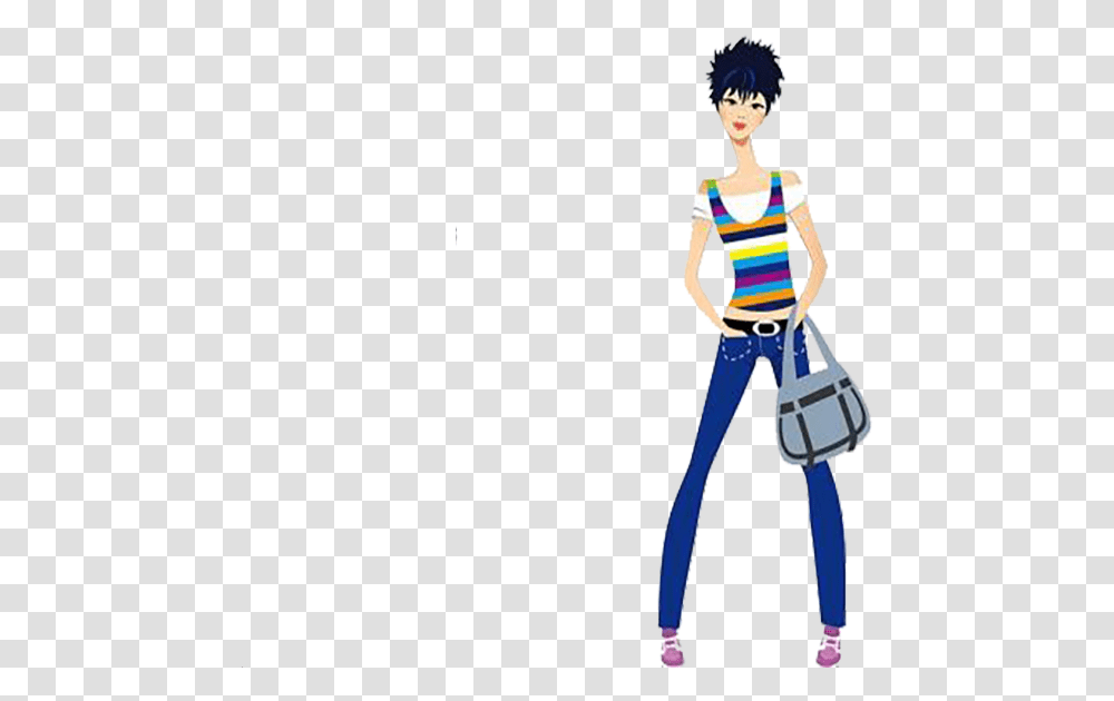 Shopping Bag Girl Fashion Vector Graphics, Person, People, Pants Transparent Png