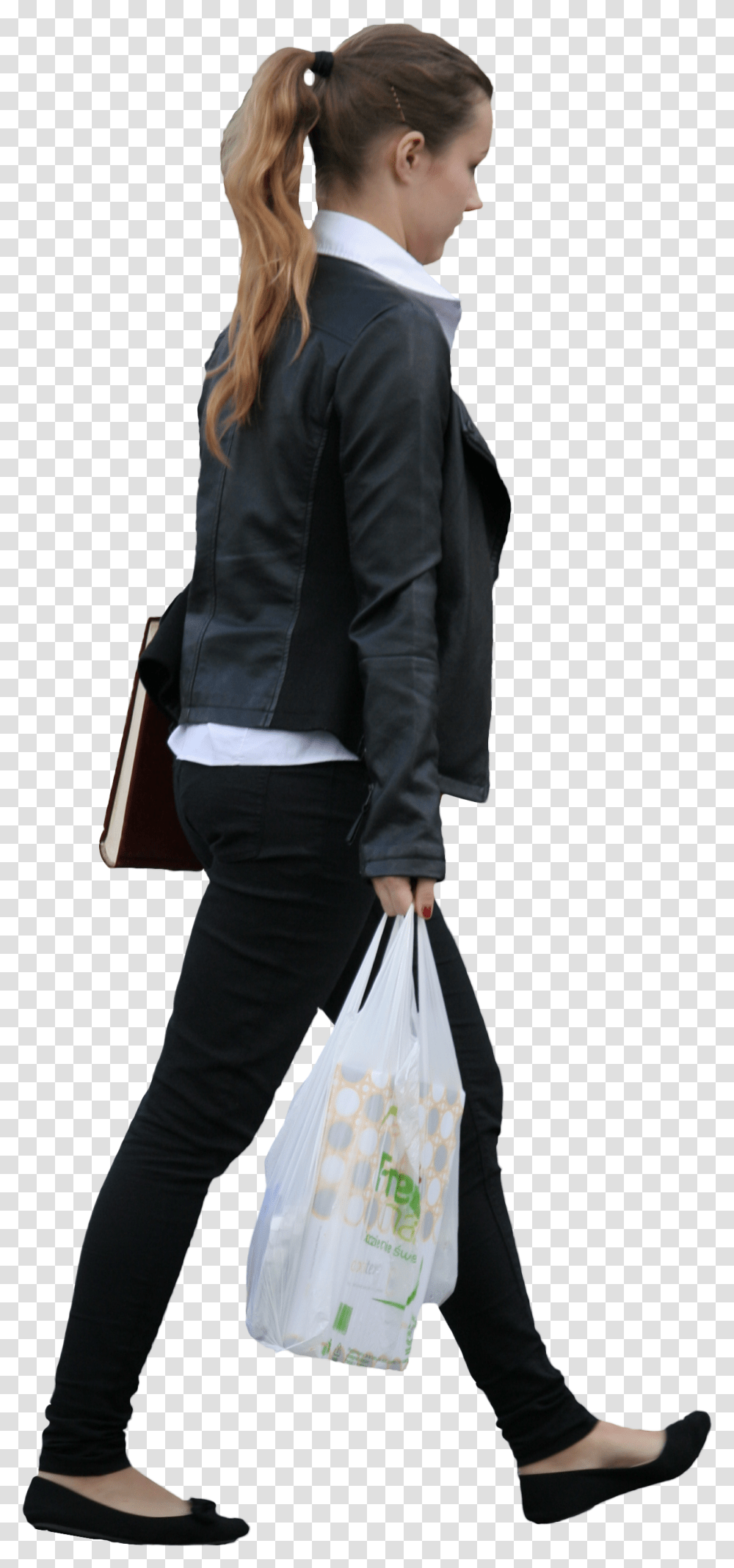 Shopping Bag Person With Shopping Bag, Clothing, Coat, Jacket, Blazer Transparent Png